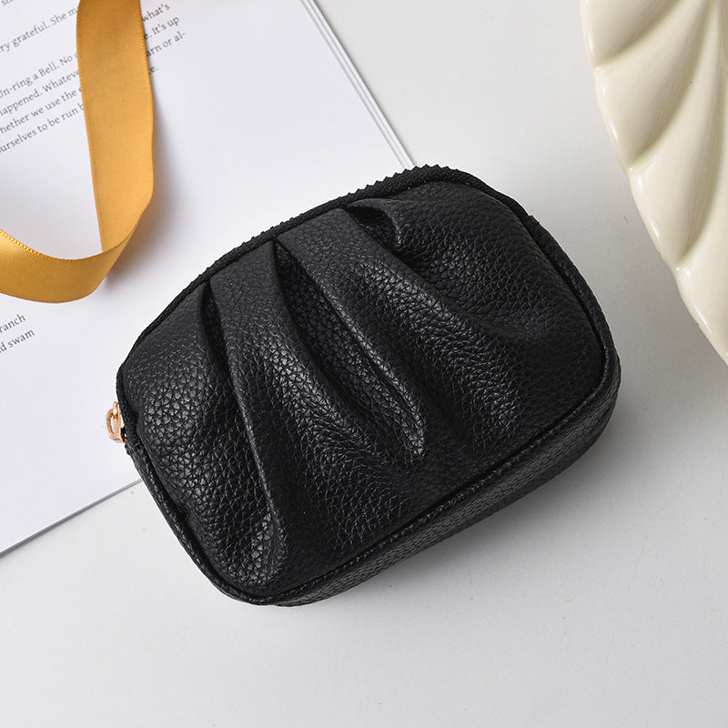 Wholesale Multifunctional pleated double-layer zipper coin purse